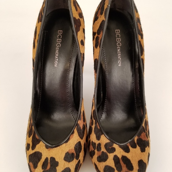 BCBG Generation PL Brady Leopard Pony Hair  Heels - Picture 5 of 8